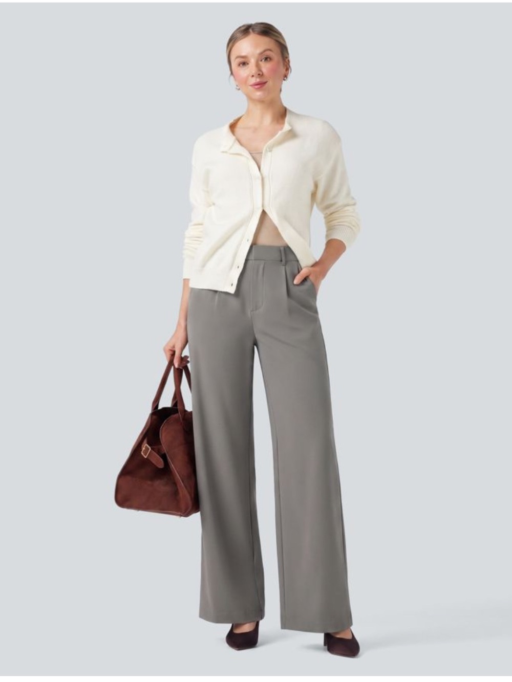 Halara Flex DayStretch High Waisted Pocket Straight Leg Work Pants